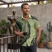 Joseph | Casual Patchwork Short Sleeve Button-Up Shirt