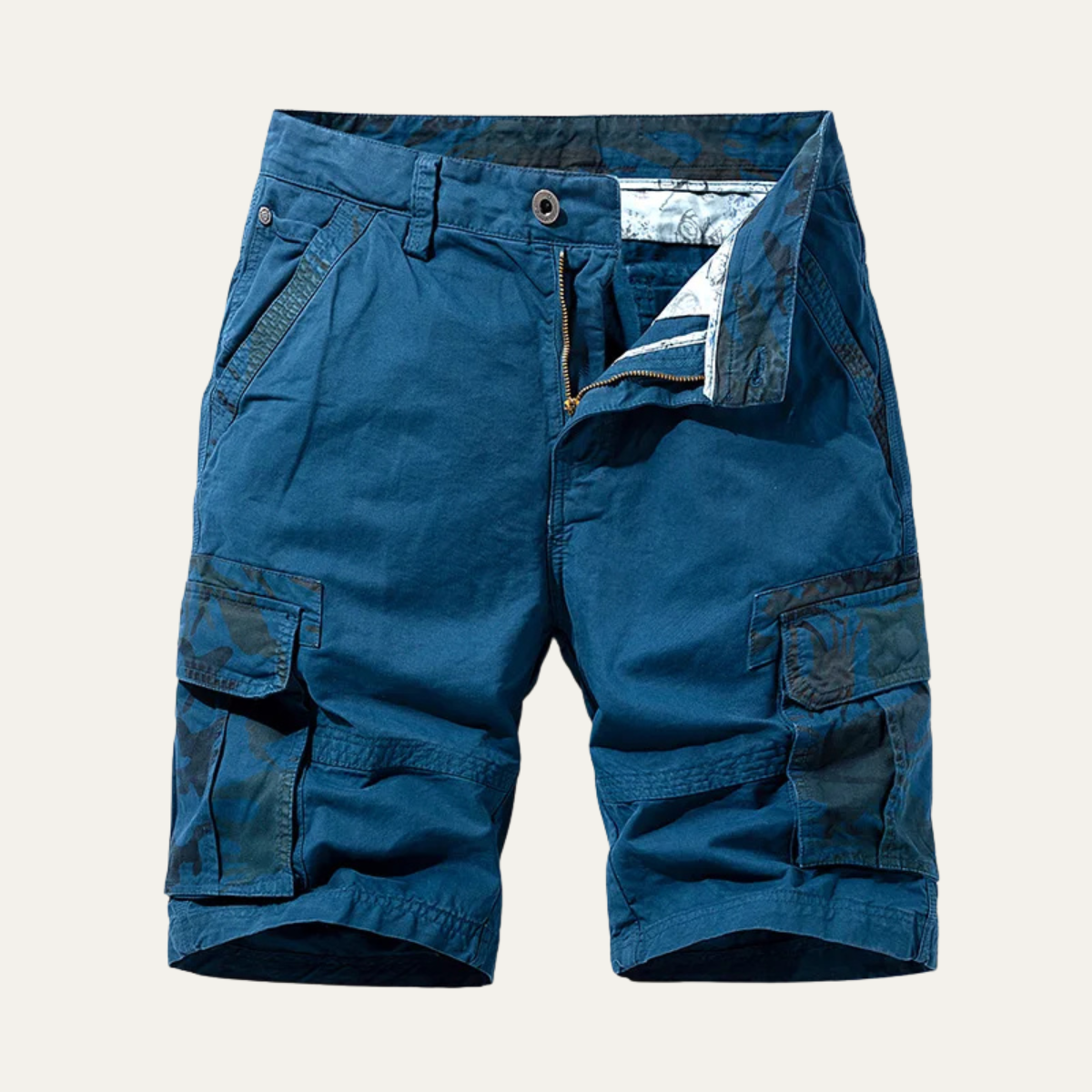 Isaac | 100% Cotton Camouflage Cargo Shorts