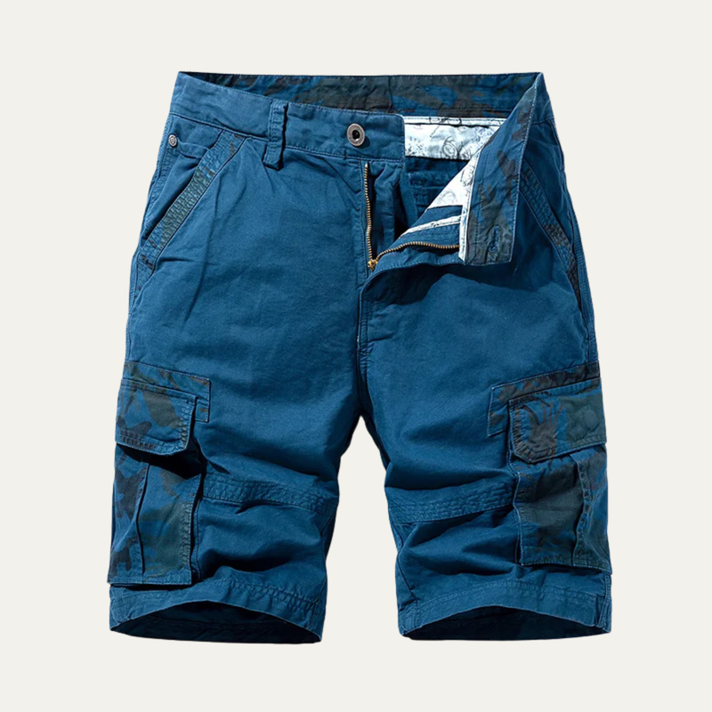 Isaac | 100% Cotton Camouflage Cargo Shorts