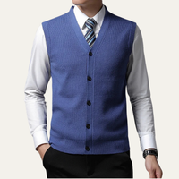Crowther jumper vest V-neck detail