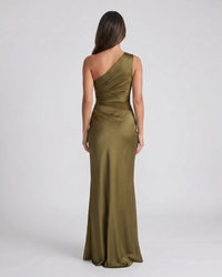 Alicia | One-Shoulder Pleated Maxi Dress