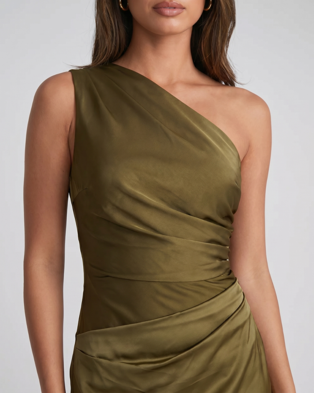 Alicia | One-Shoulder Pleated Maxi Dress