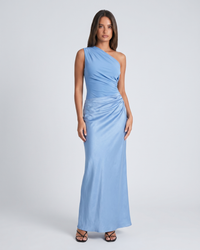 Alicia | One-Shoulder Pleated Maxi Dress