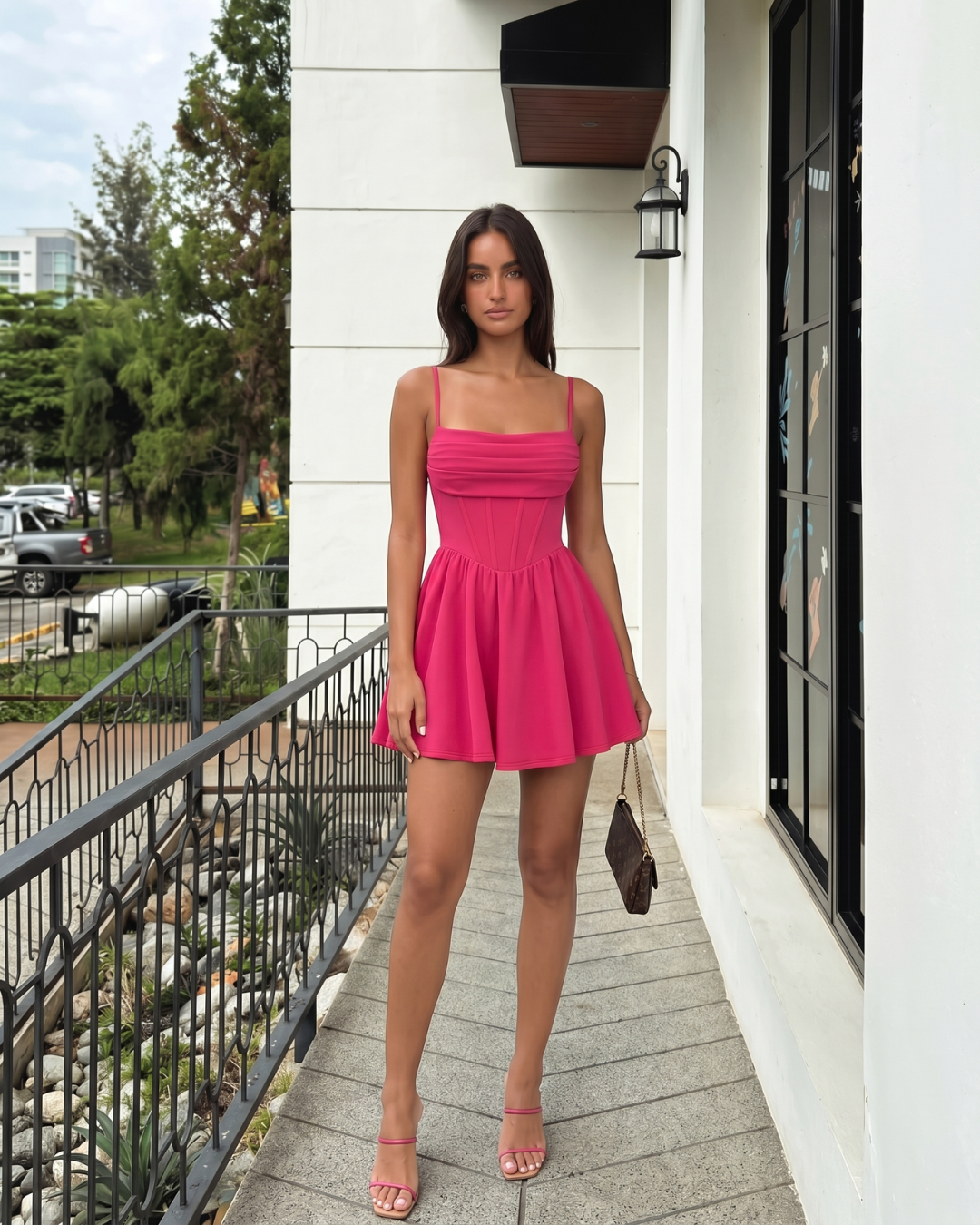 Calyra | Ruched Cami Mini Dress