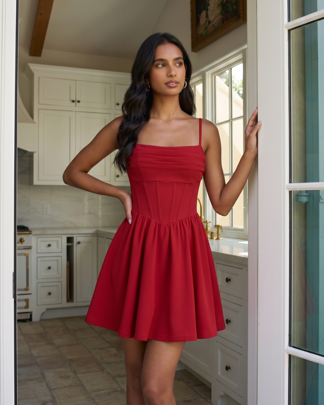 Calyra | Ruched Cami Mini Dress