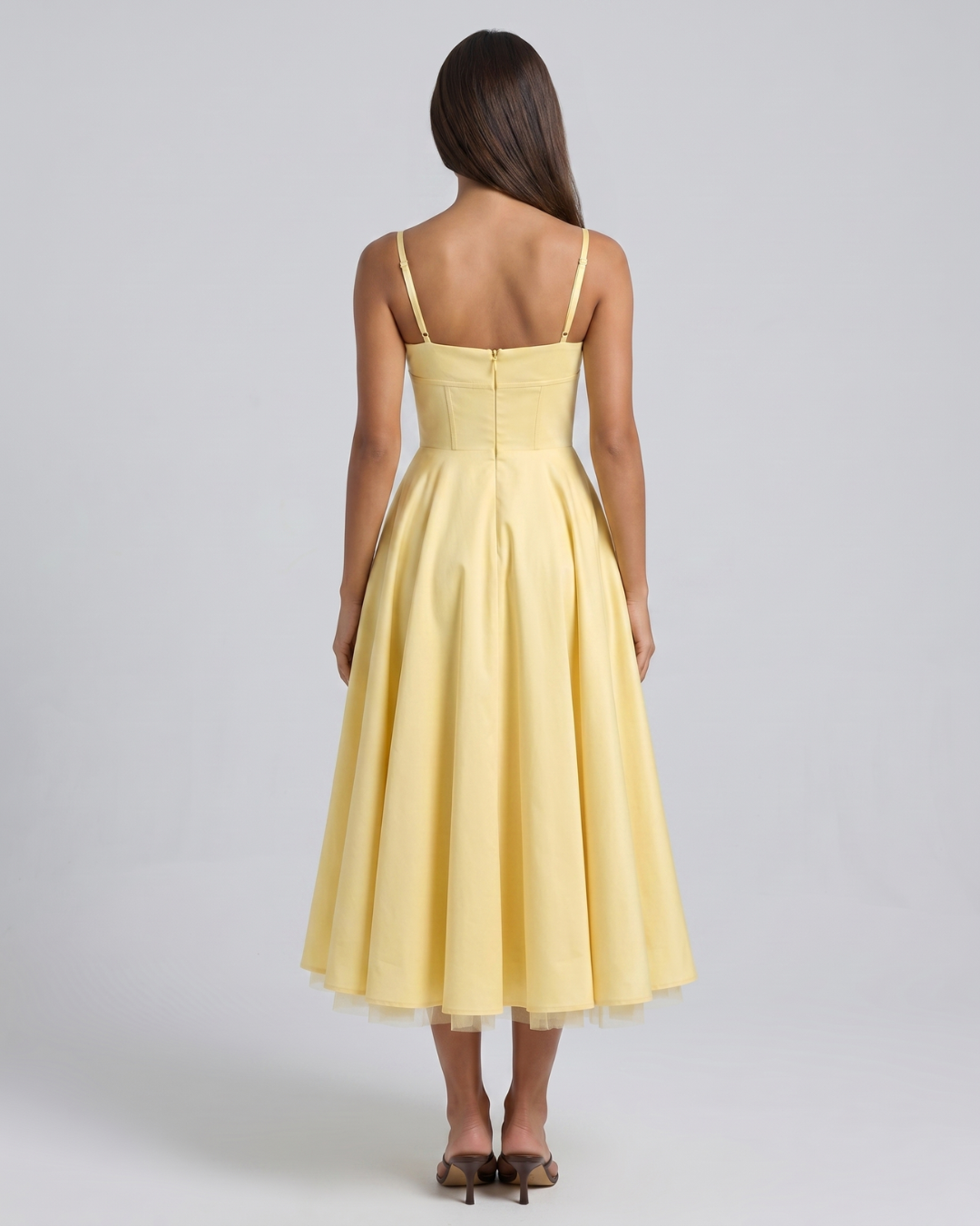 Celestina | Corset-Style Sleeveless Midi Dress