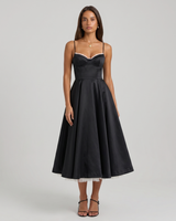 Celestina | Corset-Style Sleeveless Midi Dress