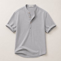 Caleb | Casual Linen Blend Short Sleeve Shirt