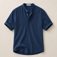 Caleb | Casual Linen Blend Short Sleeve Shirt