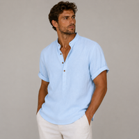 Caleb | Casual Linen Blend Short Sleeve Shirt