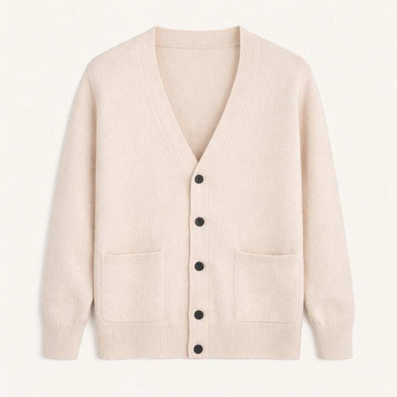 Martin | 100% Cashmere Button-Up Cardigan for Men