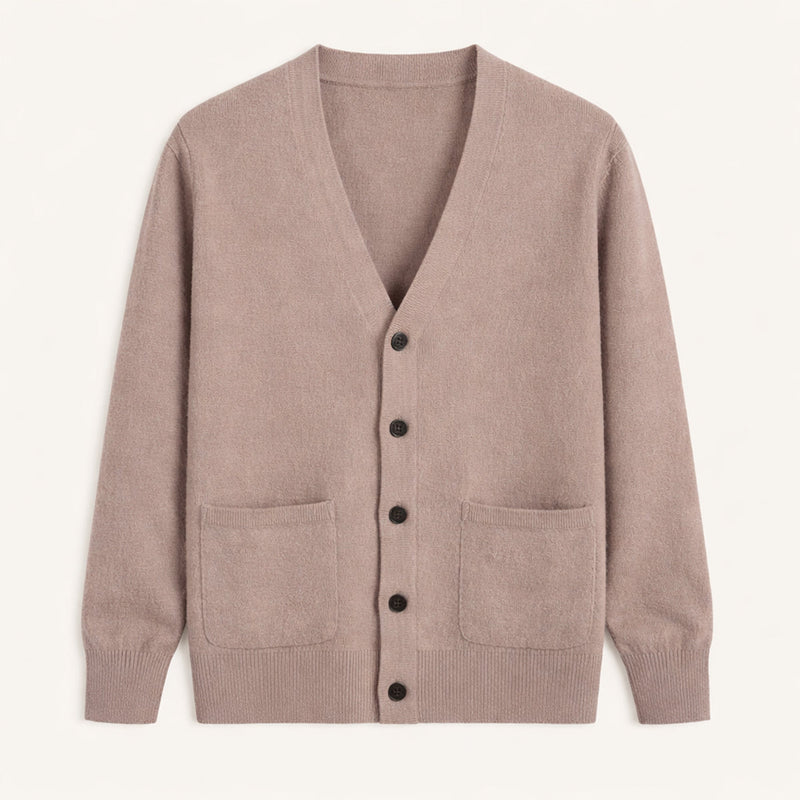 Martin | 100% Cashmere Button-Up Cardigan for Men