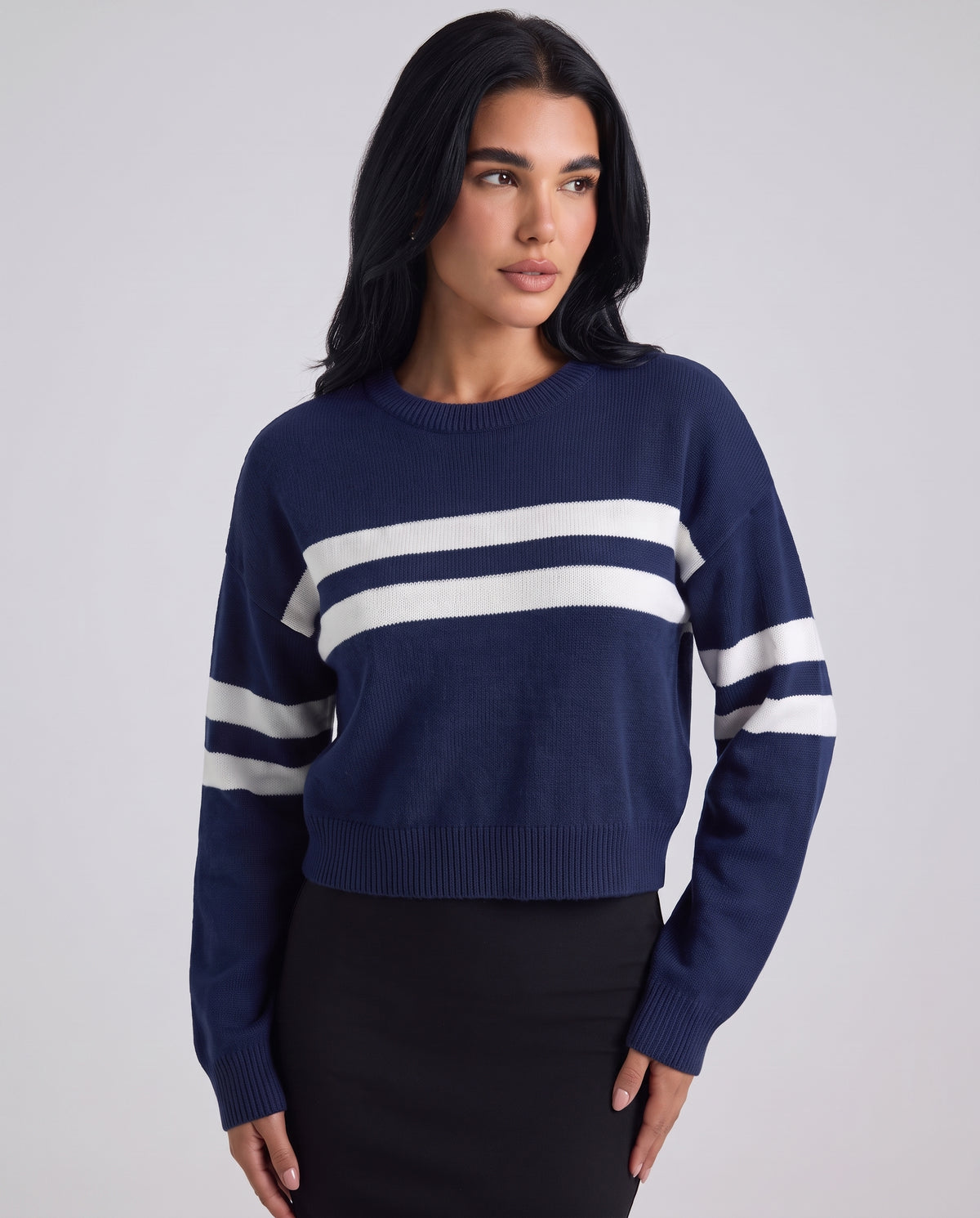 Calliope | Women's Cropped Striped Jumper