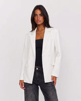 Elise | Relaxed Structured White Blazer