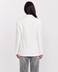 Elise | Relaxed Structured White Blazer