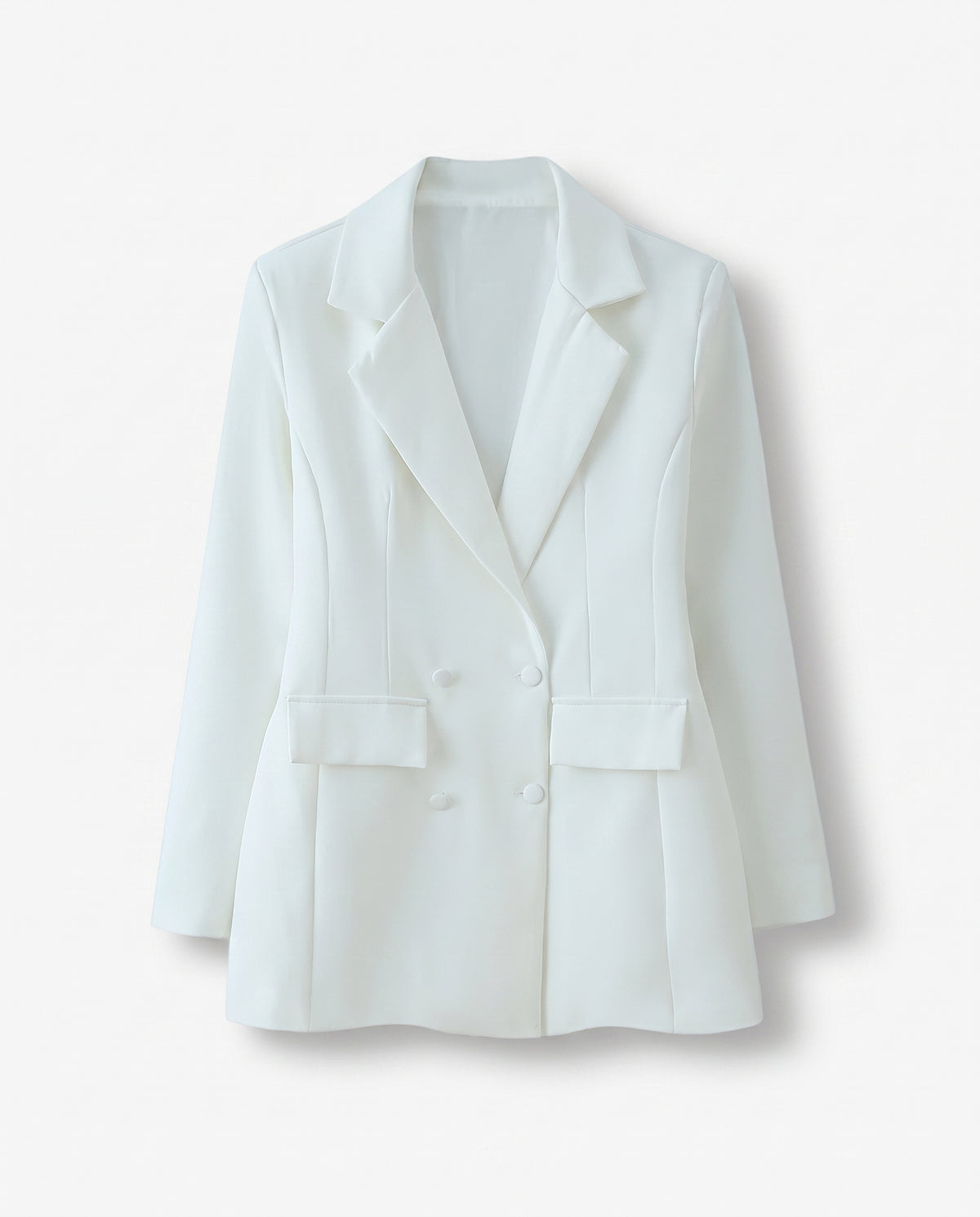 Elise | Relaxed Structured White Blazer
