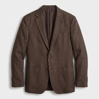 Maddox | Single Breasted Herringbone Wool Tweed Blazer