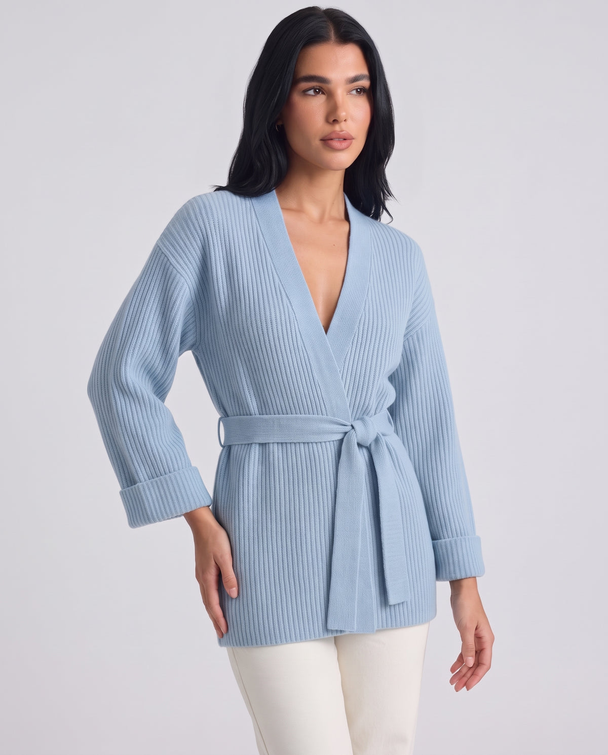 Candela | Women's Ribbed Knit Wrap Jumper