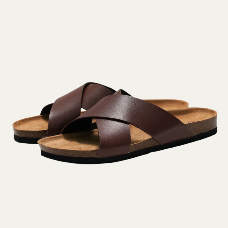 Cade | Men's Classic Slide Leather Sandals