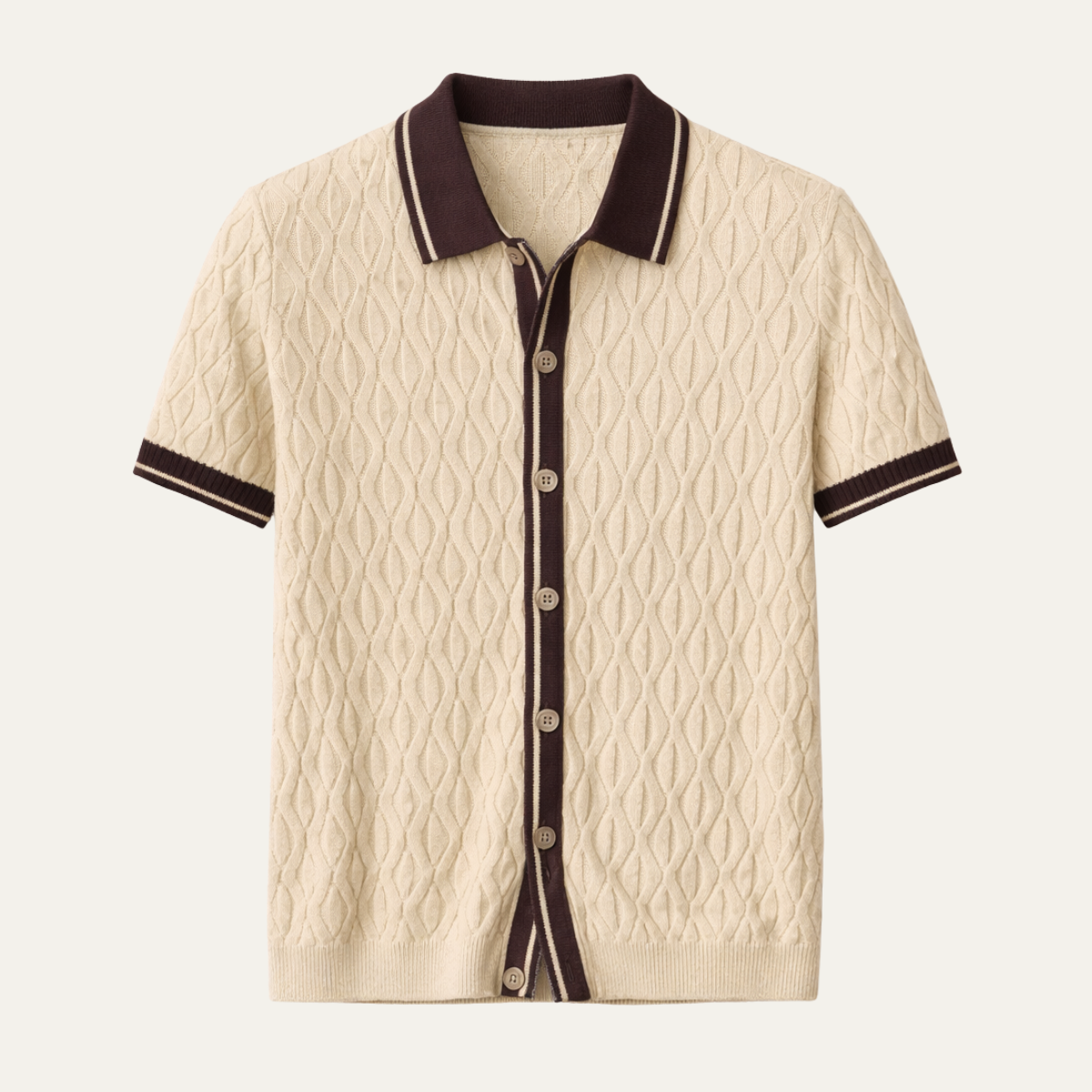Keith textured jacquard polo shirt