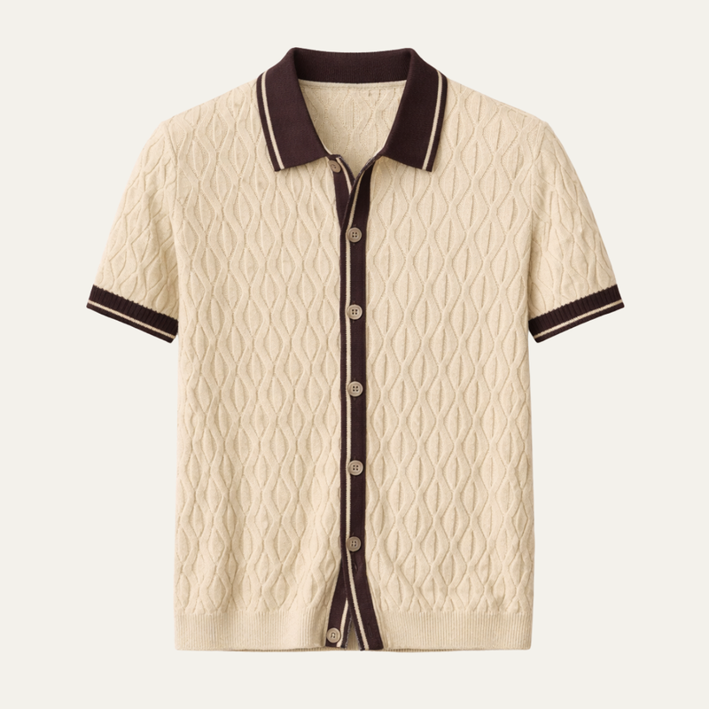 Keith textured jacquard polo shirt