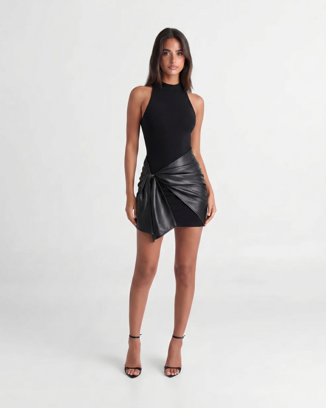 Izza | Tie-Front Sleeveless Mini Dress