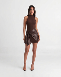 Izza | Tie-Front Sleeveless Mini Dress