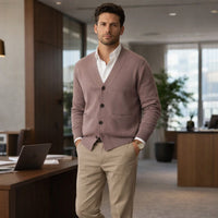 Martin | 100% Cashmere Button-Up Cardigan for Men