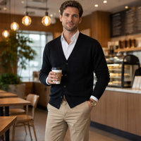 Martin | 100% Cashmere Button-Up Cardigan for Men