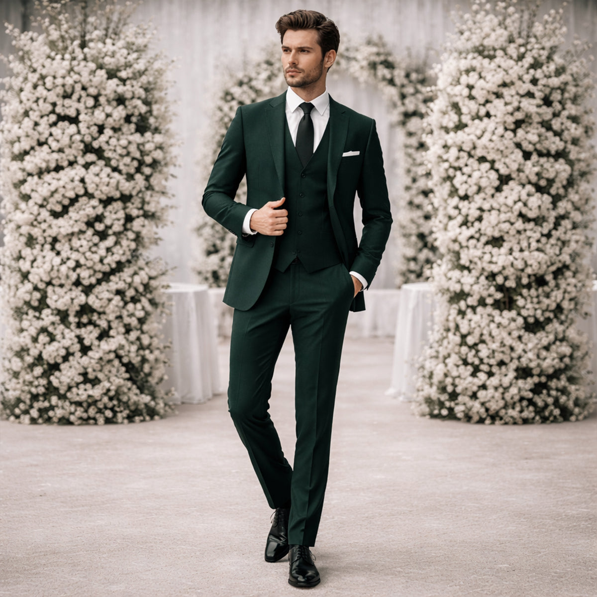 Michael 3 piece suit Dark Green