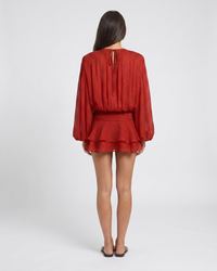 Miora | Pleated Ruched-Hem Mini Dress