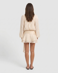 Miora | Pleated Ruched-Hem Mini Dress
