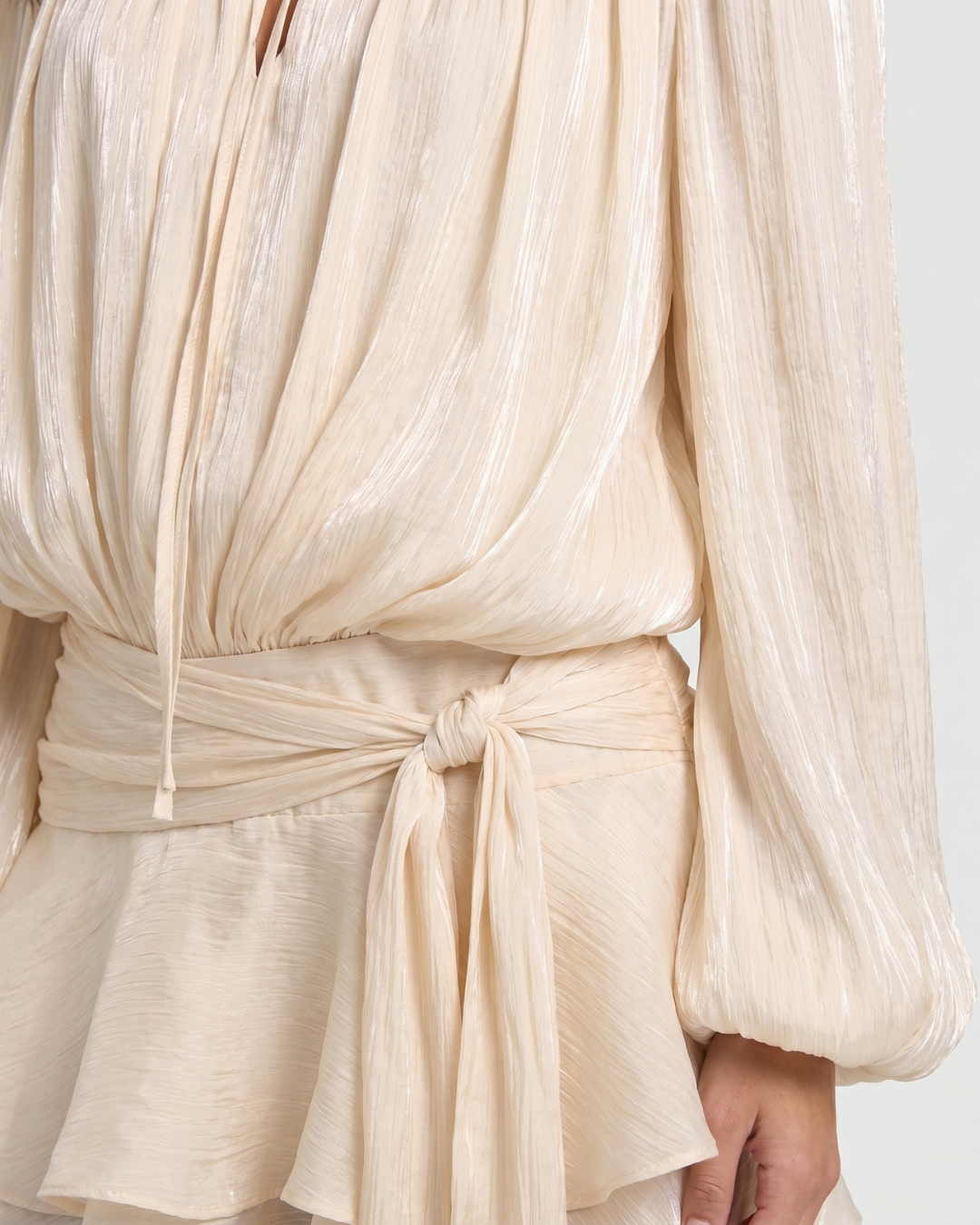 Miora | Pleated Ruched-Hem Mini Dress