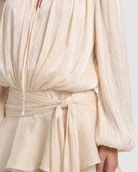 Miora | Pleated Ruched-Hem Mini Dress