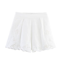 Sophie | white linen shorts