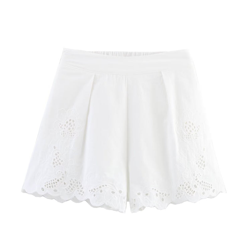 Sophie | white linen shorts