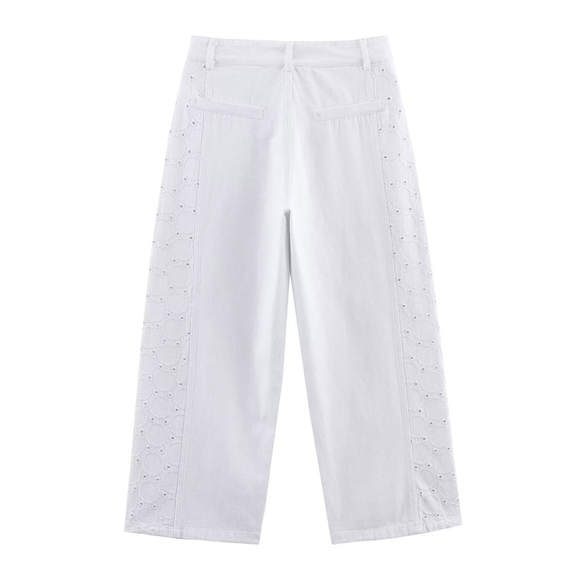Natalia | white wide leg jeans