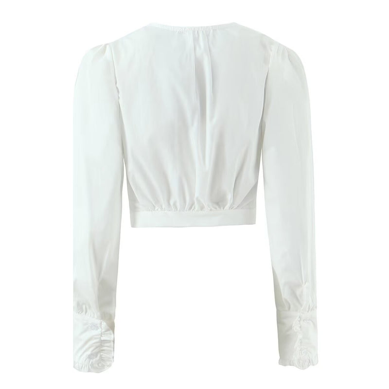 Juno | white puff sleeve top