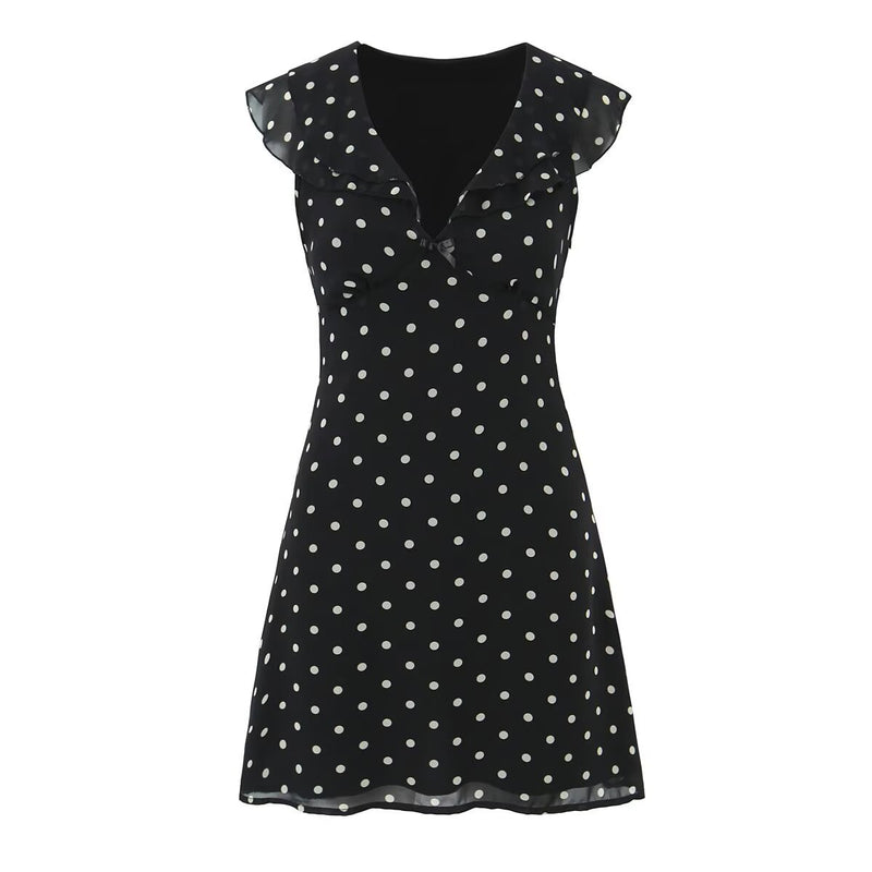 Harriet | polka dot mini dress
