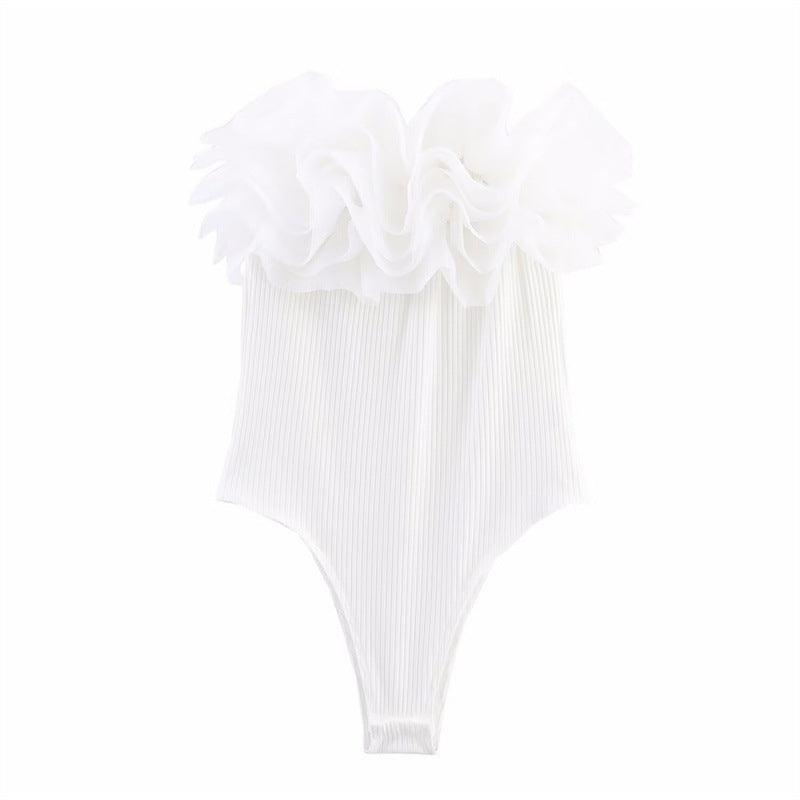 Delilah | strapless ruffle top