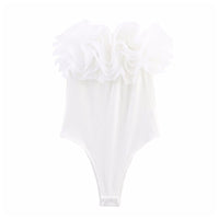 Delilah | strapless ruffle top