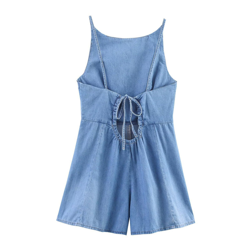 Allegra | denim romper