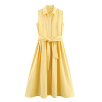 Lena | sleeveless shirt dress