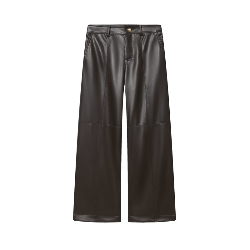 Una | leather wide leg pants
