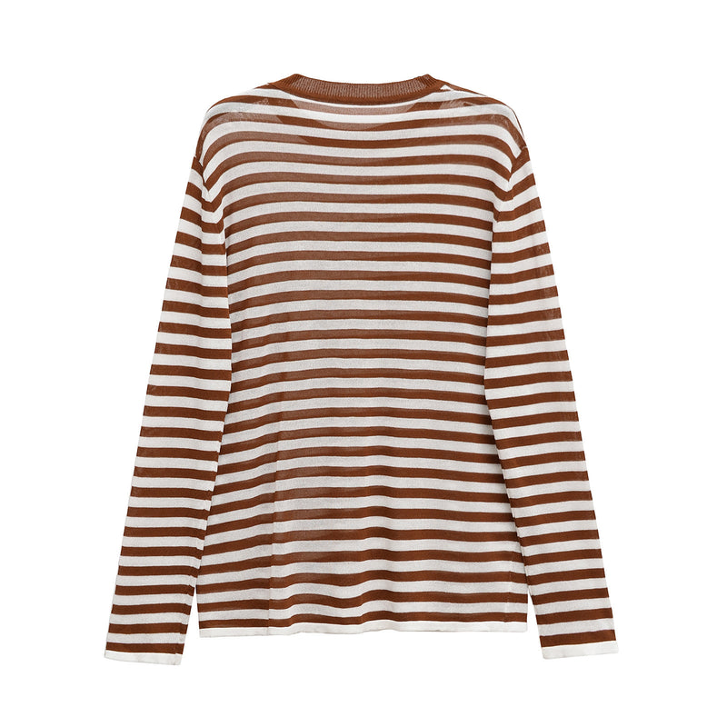 Violet | striped long sleeve top