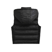 Kit | Puffer Jacket Black Quilted Hooded Sleeveless Zip Up