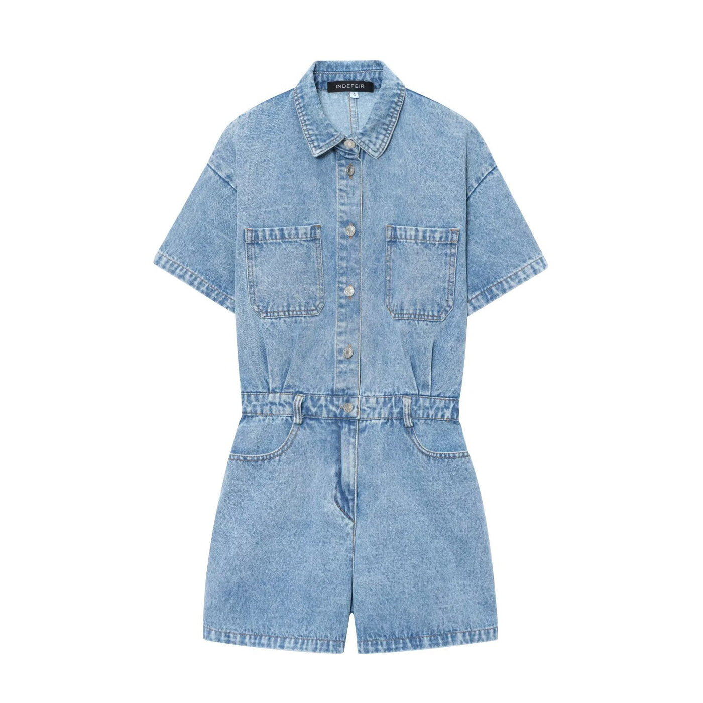 Abigail | denim romper