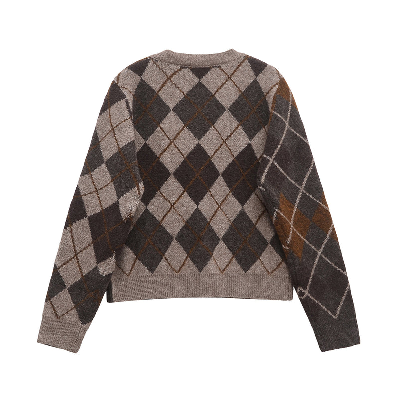 Ivy | argyle knit cardigan