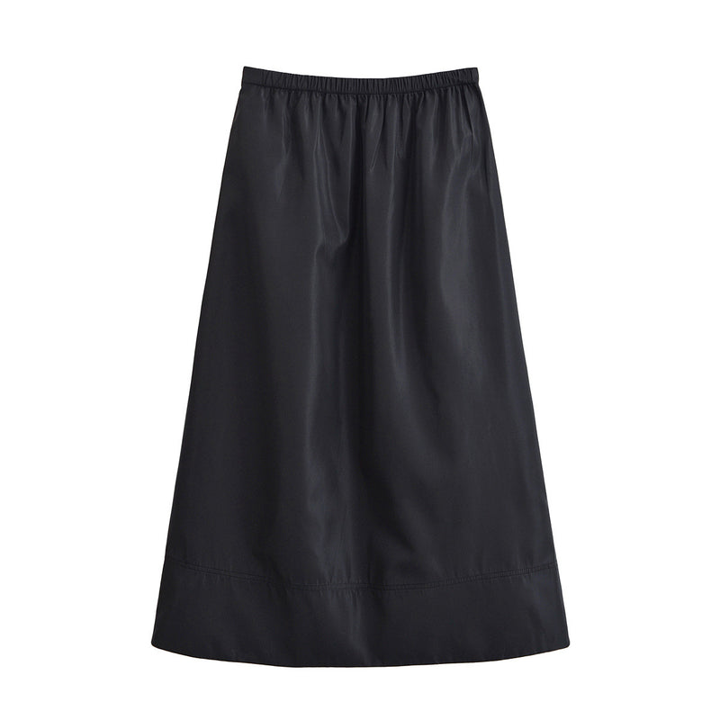 Isla | satin midi skirt