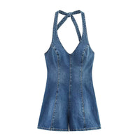 Nell | denim halter romper